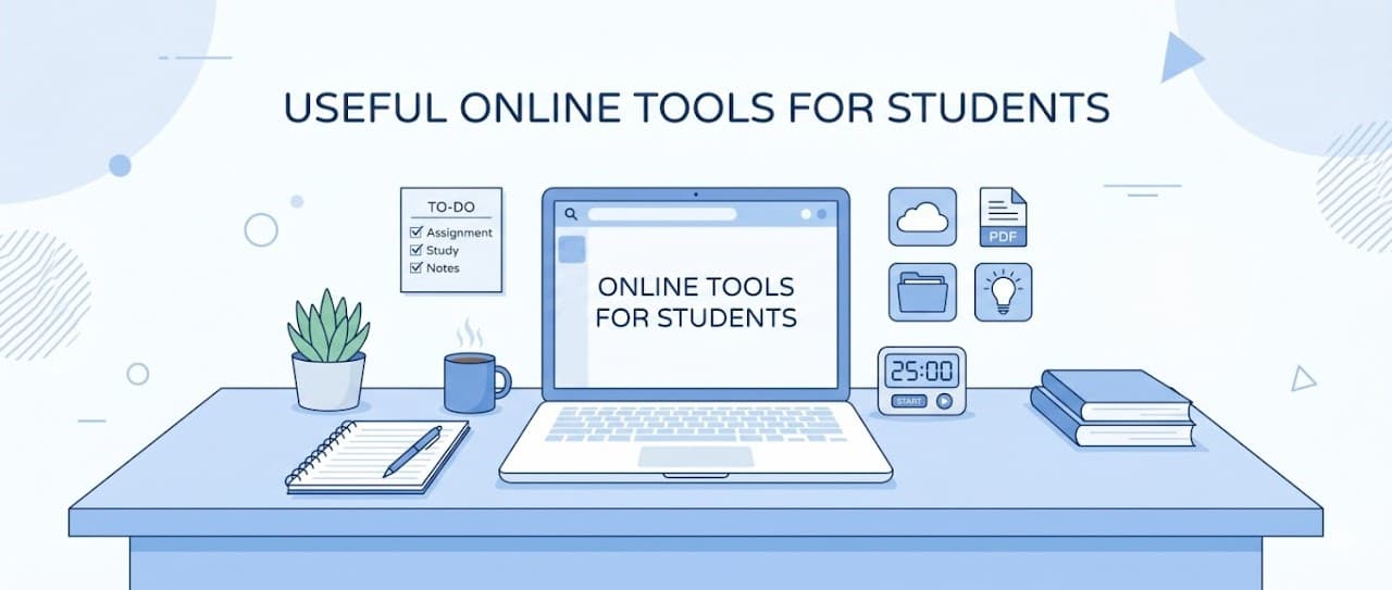 Useful online tools for students illustration